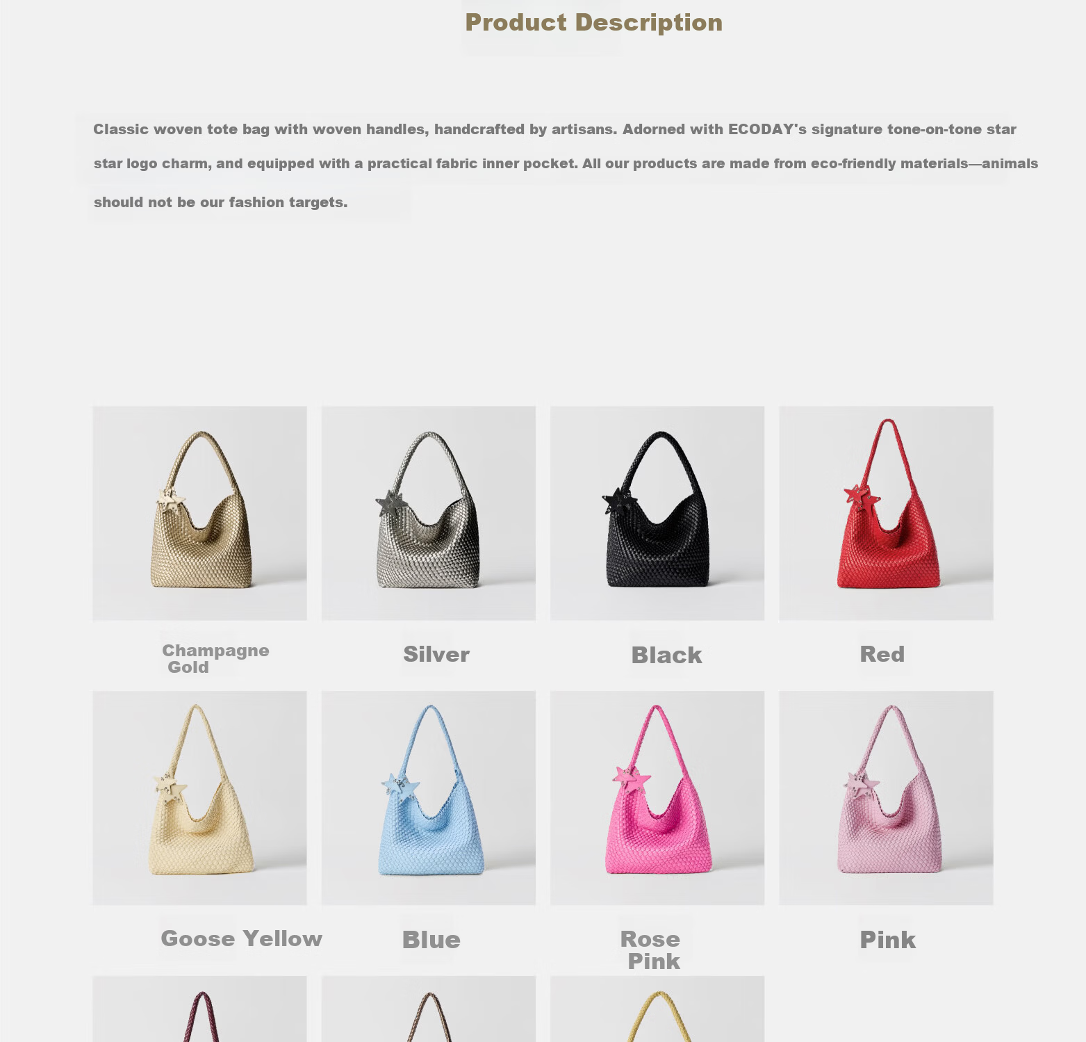 ECODAY Women's Original Design Classic Woven Large Capacity Tote Bag Commuter Handbag Shoulder Bag Birthday Gift 4