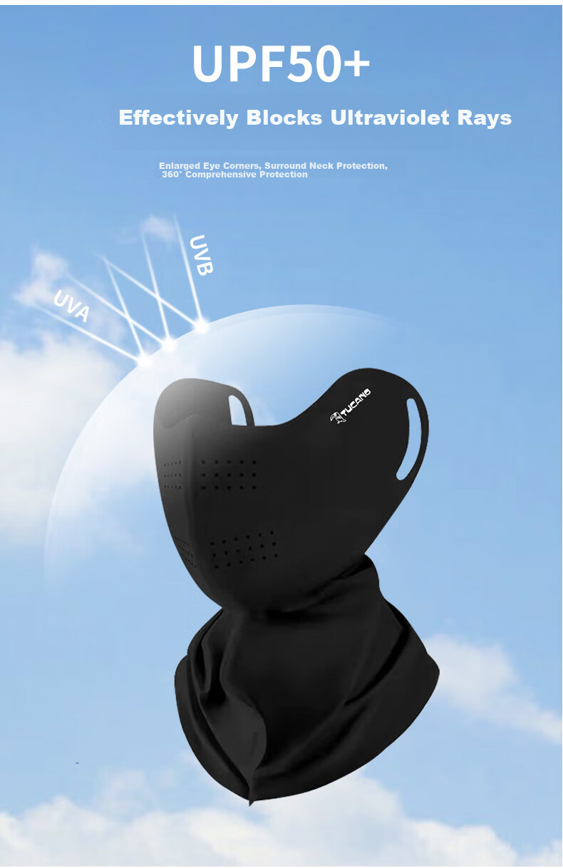 Woodpecker Outdoor Sun Protection Hat with Face Mask and Ice Sleeve Set Summer UV Protection Cycling Mountaineering Fishing Sunshade Bucket Hat for Men and Women 8