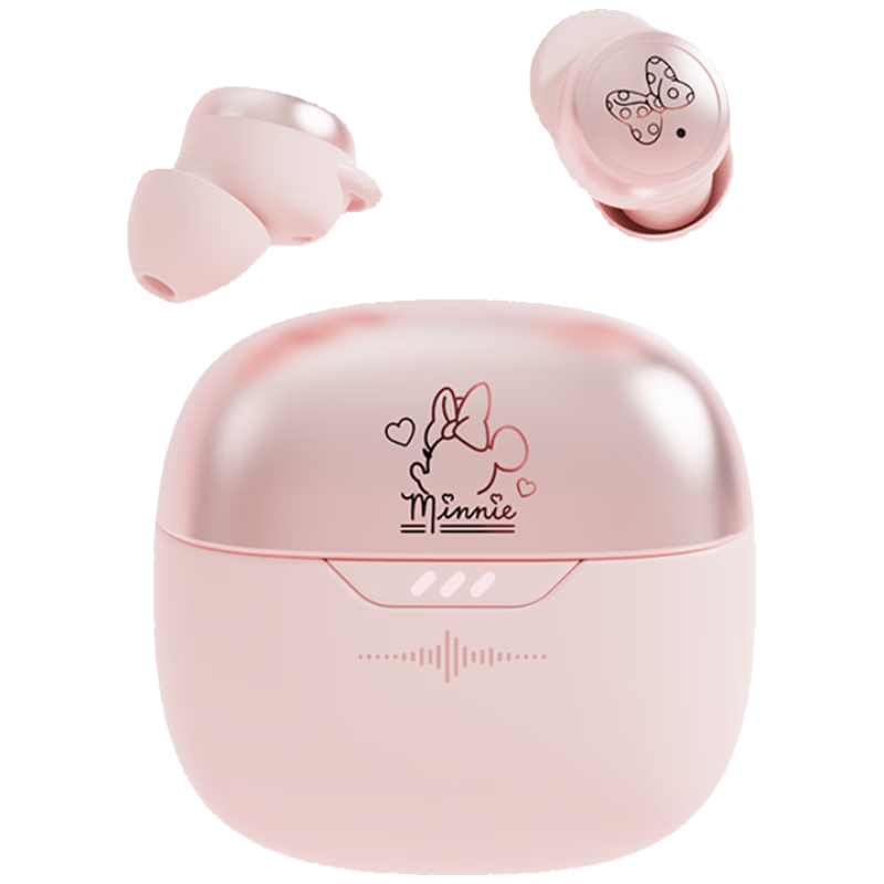 Disney AI Real-Time Translation Sleep Earphones Semi-In-Ear Side-Sleep Friendly ANC Noise-Cancelling Sound Isolation Sleep Aid Gift for Women Compatible with Apple DW-Q28 Minnie