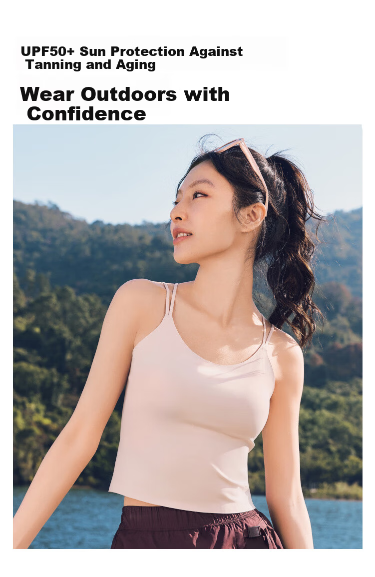 Banana Under Women's Camisole with Padded Bra-in, Lightweight Seamless Back Strap Tank Top for Layering or Outerwear 15