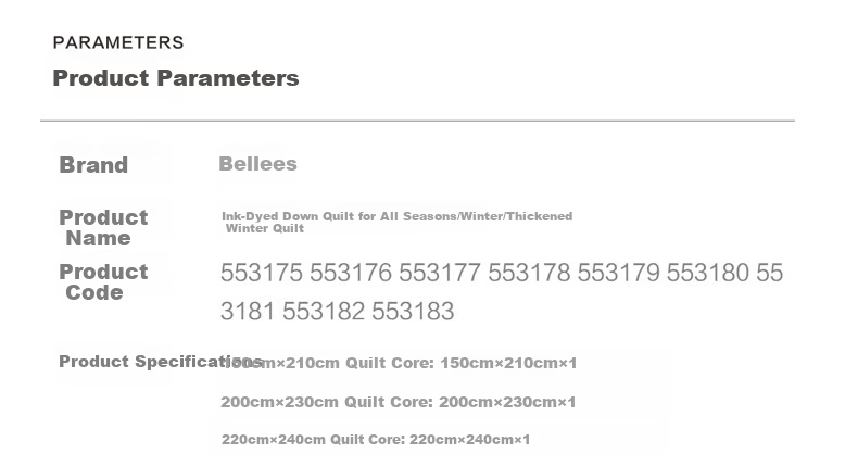 Bellees 90% Duck Down Quilt A-Grade Fabric Antibacterial Autumn Winter Warmth 1000g Filling 38