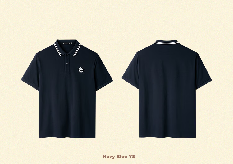 HLA Hailan Home Men's Polo Shirt 2026 New Year Dunhuang Series Cool Moisture-Wicking Embroidered Short Sleeve Summer Shirt 9