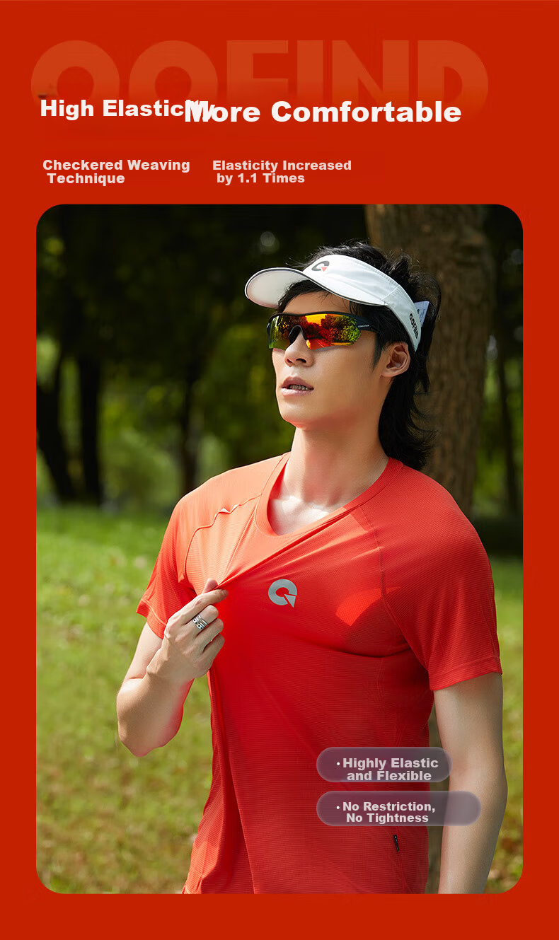 Guofan Summer Lightweight Breathable Sweat-Absorbing Quick-Dry Marathon Running Sports T-Shirt Short Sleeve Unisex Fitness Outdoor Top 6
