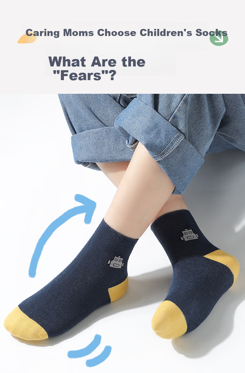 LangSha Kids Socks Boys Cotton Mid-Calf Socks Comfortable Breathable Casual Sports Socks for Boys Spring Autumn Winter 5