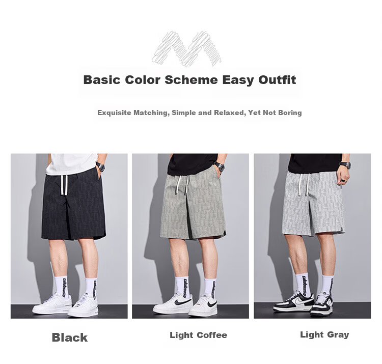 MARK FAIRWHALE Men's Summer Casual Loose Fit Breathable Thin Five-Point Shorts Sports Pants 2