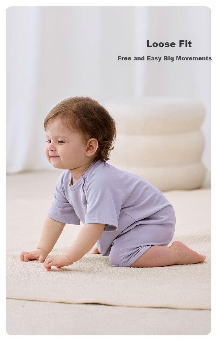 Babylove Baby Romper Summer Breathable Modal Lightweight Sleepwear Elastic Jumpsuit Simple Butterfly Suit 5