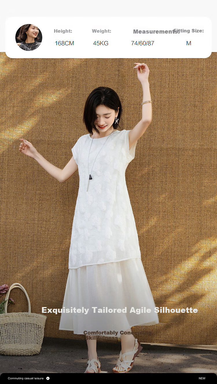 Demana Summer Elegant Floral Texture Tassel Waist Tie Loose Slim Shirt with Lyocell Hem Splicing for Women Premium 6