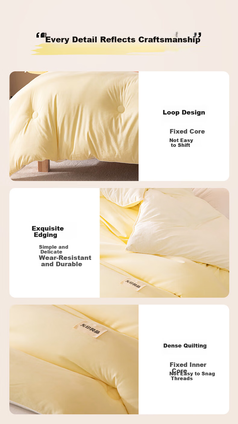 MUJI 10% Soybean Composite Fiber Spring Autumn Quilt Antibacterial Warm Fluffy Comforter Core Bedding 2*2.3m/6 Jin 9