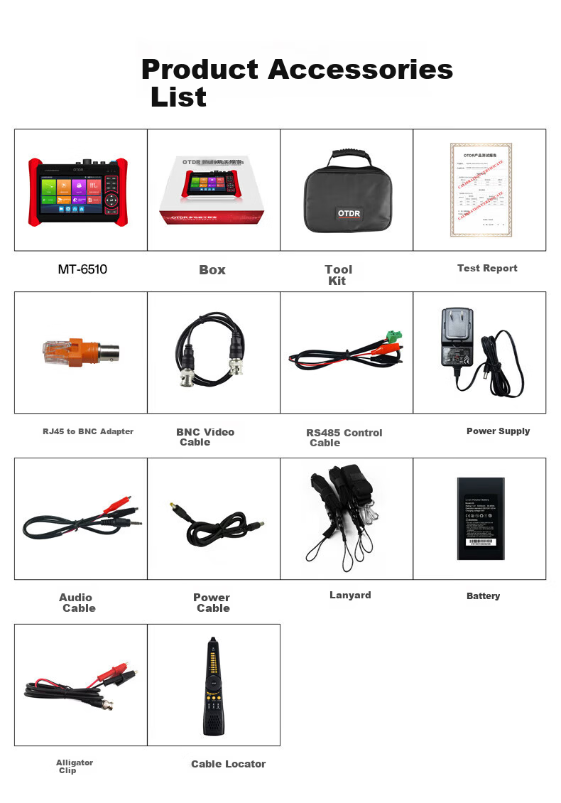 Wanglu Tong OTDR Engineering Multi-Function Fiber Optic Fault Locator Comprehensive Tester Cable Fault Breakpoint Optical Time Domain Reflectometer MT-6510 (1310/1550) 28|26dB 31
