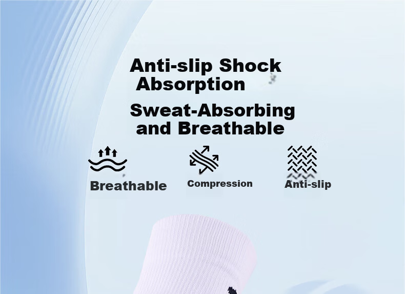 Under Armour Socks for Men And Women, Sports Basketball Socks, Summer Running Marathon Socks, Cotton Odor-Resistant Terry Bottom Badminton Mid-Length Socks 6