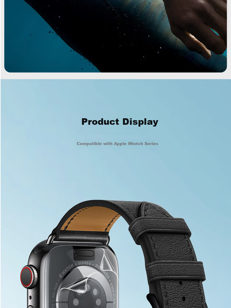 Moho [2-Pack] Protective Back Film for Apple iWatch S11 42MM, Hydrogel Screen Protector for Apple Watch S10 Sensor Full Coverage Screen Protector Quick Apply Tool 11