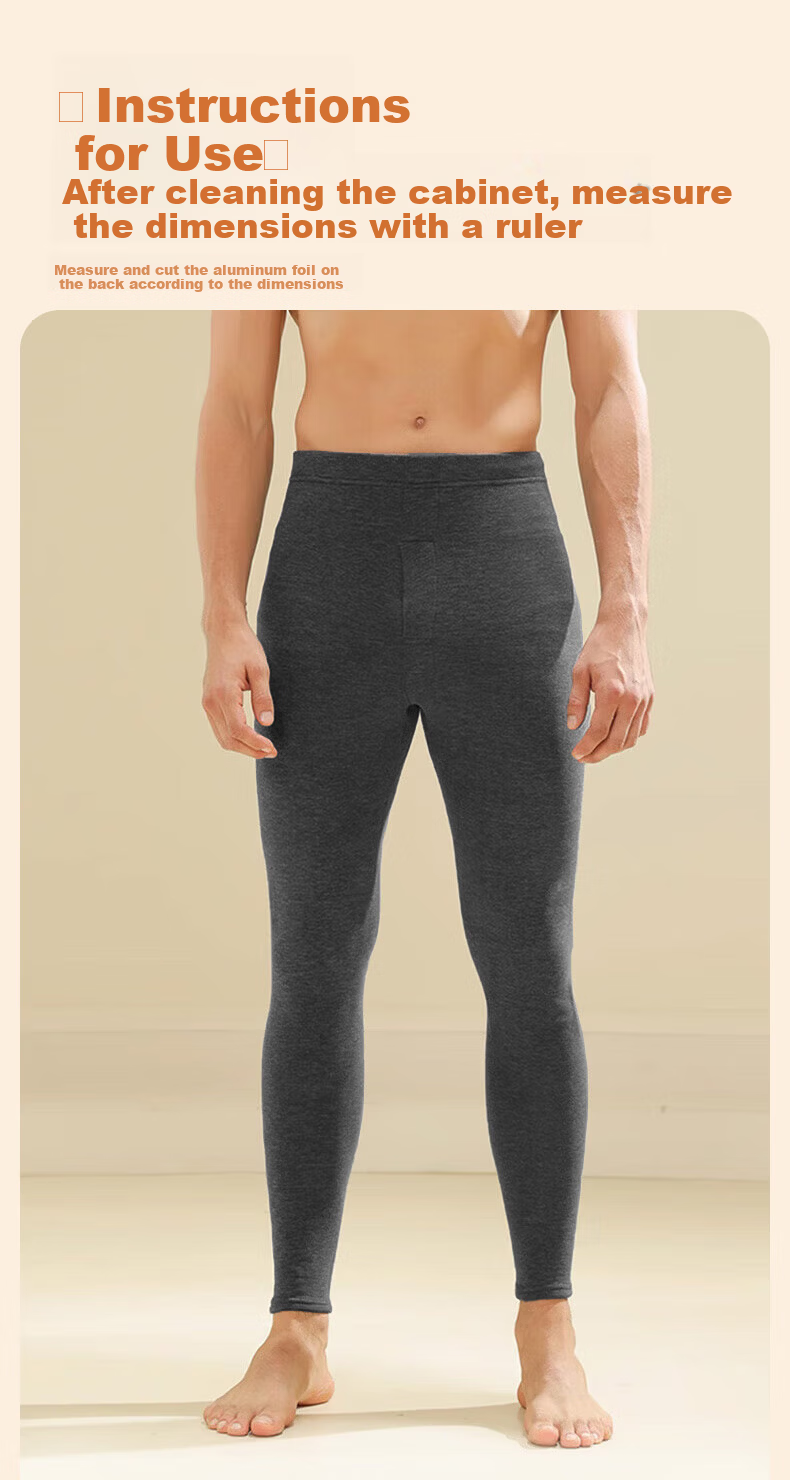 LangSha Men's Thermal Long Johns 2-Pack Wool and Silk Blend, Grade 10 Antibacterial, Anti-Mite, Anti-Static, Fleece-Lined Warm Pants 8
