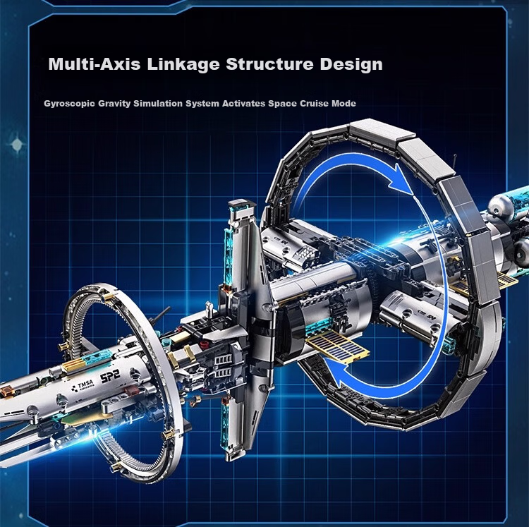 Electric Building Blocks Space Station Model Educational Toy for Boys Ages 6-12 Birthday Gift 6