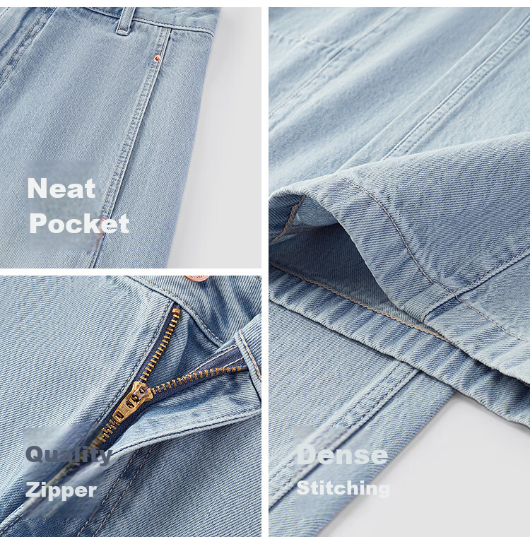 Semir Chen Duling Mall Same Style | Curved Knife Jeans for Women, Summer 2026 Loose Floor-Length Pants, Cool Feeling, 103326124012A 5