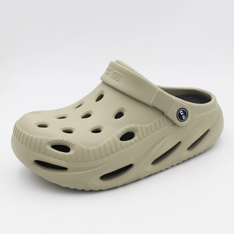 Warrior Men's Summer Breathable Soft Sole Sandals Casual Beach Shoes SDJ-0756 Kiln Gray Black Size 43 3