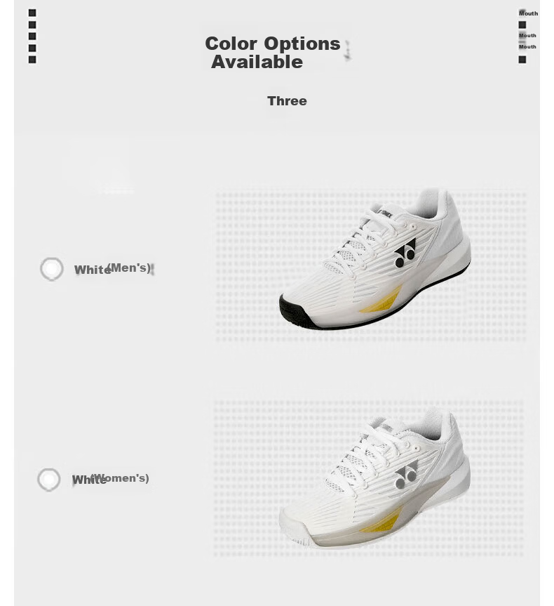 YONEX Tennis Shoes Professional Competition Non-Slip Shock Absorption Power Cushion Fashion Men SHTE5MACEX White Size 40 2