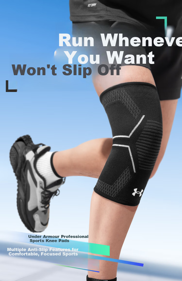 Under Armour Lightweight Knee Pads for Men's Sports, Professional Knee Protection for Running, Basketball, Badminton, Jump Rope, Warm And Non-Slip 1