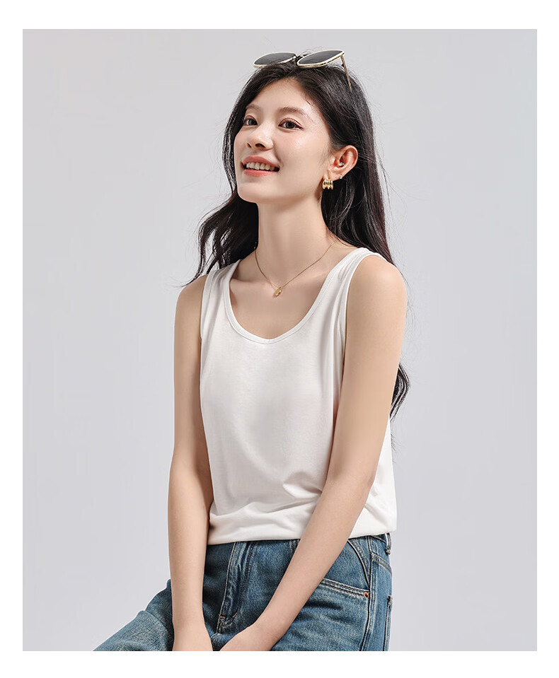 Langsha Women's Camisole Vest 2026 New Ice Silk Sleeveless Outerwear Lightweight Luxury Back-Supporting Side Coverage Top 8
