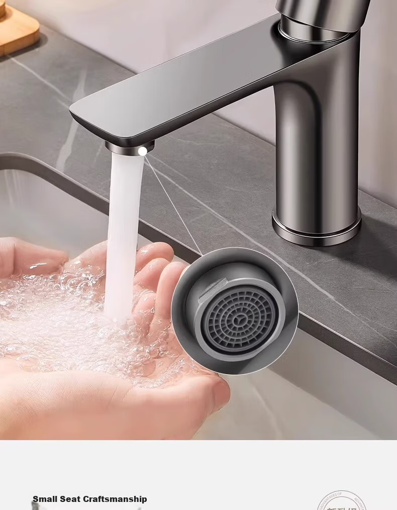 Baihan Basin Faucet Dual Control Hot and Cold Water Mixer Tap for Bathroom Washbasin Lead-Removing Purified Water Faucet 7