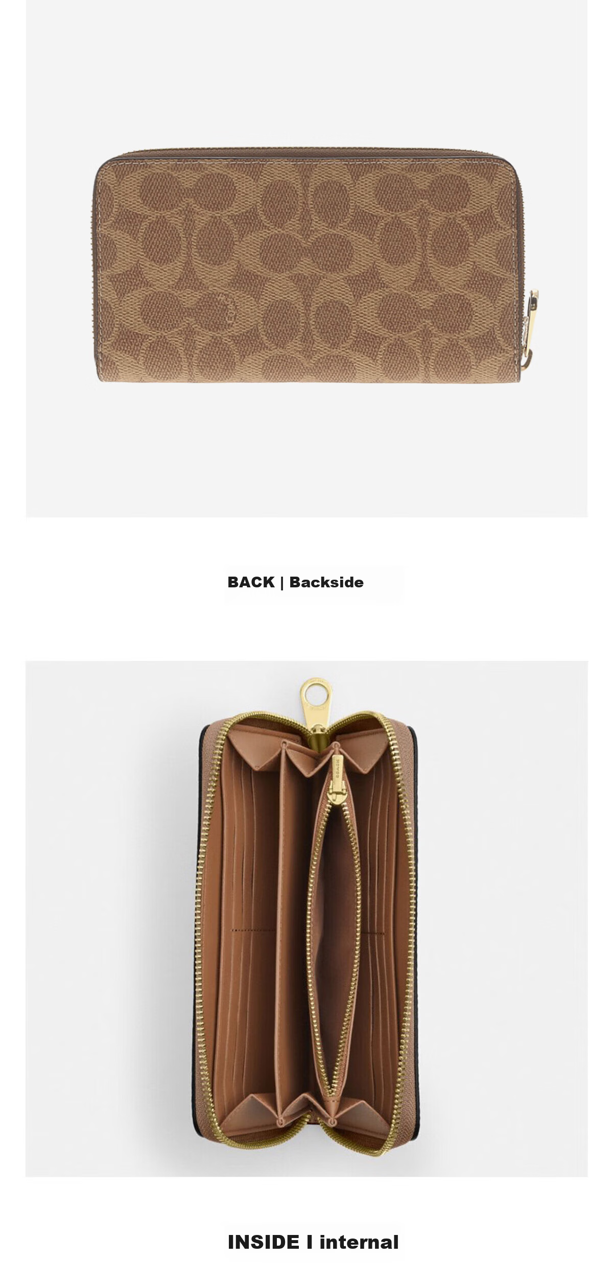 COACH Women's Long Clutch Wallet Walnut Color CW778 - Brand Direct Supply Gift 3