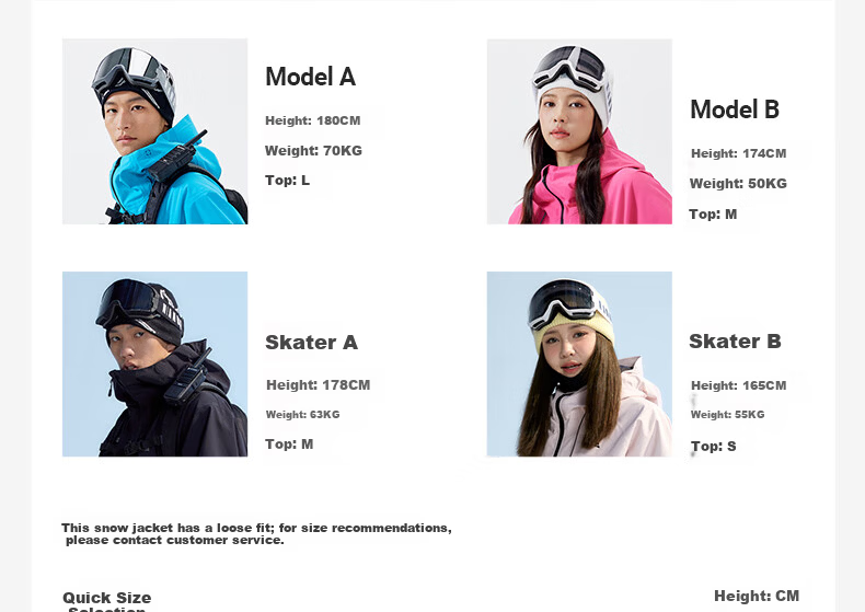 Nanend Skyline Unisex 3L Waterproof Arc Ski Jacket Cream Blue XS 14