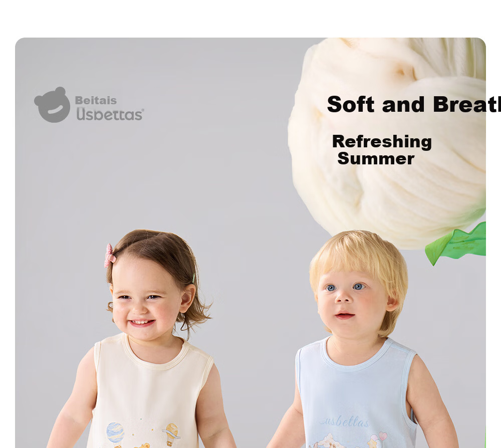 Betis Baby Clothes 2026 New Summer Thin Sleeveless Unisex Infant Romper Newborn Homewear 6