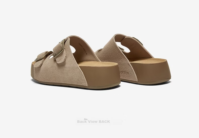 BASTO 26 Summer Birkenshoes Simple Outdoor Casual Women's Slippers T9361BT6 Gray 38 9