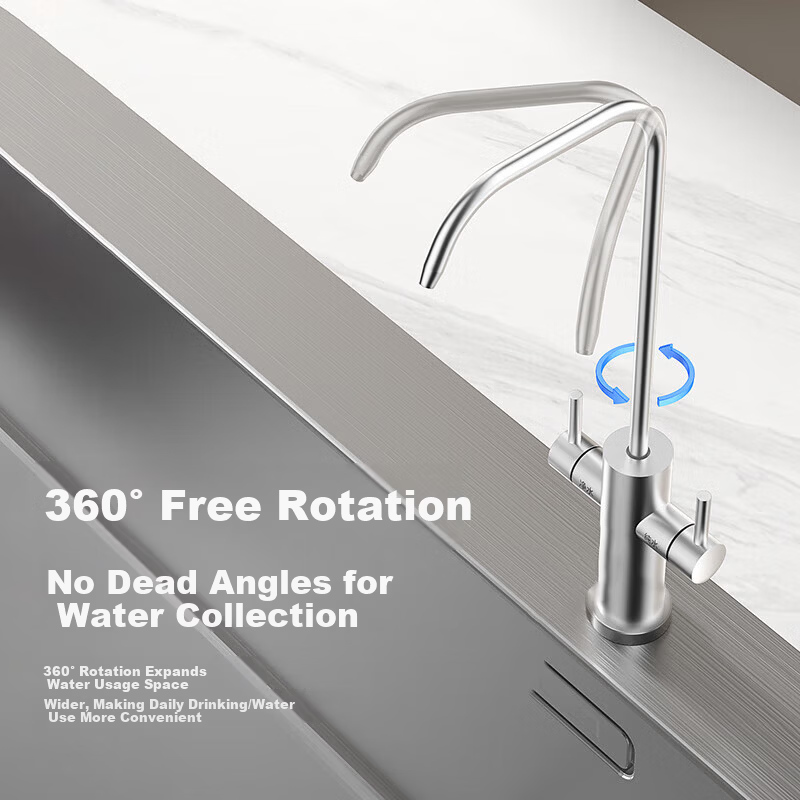 Yibai Water Purifier Faucet Kitchen Household Direct Drinking 2-Way Dual Outlet Sink Faucet Vegetable Washing Basin Universal 304 Stainless Steel Faucet