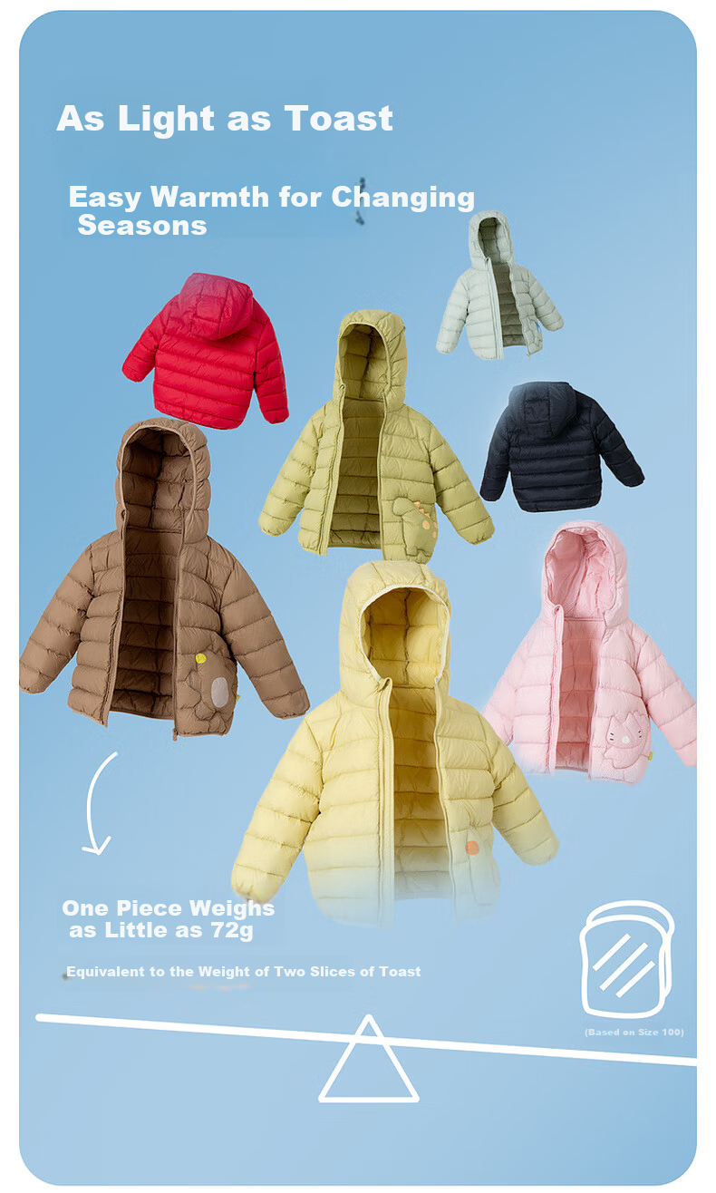Dudu Kids Children's Down Jacket Cold-Resistant Winter Coat Boys Girls Warm New Year Clothing Black Size 80 11