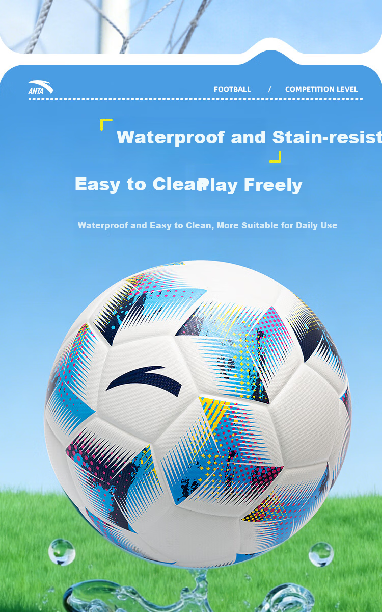 ANTA Soccer Ball Size 5 Adult Children Standard Middle School Exam World Cup Professional Youth Primary School PU Size 5 Football 10