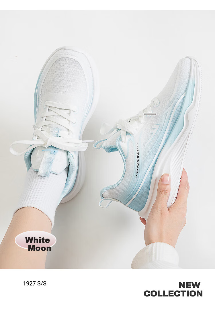 Warrior Official Women's Summer Flyknit Sports Shoes 2026 Women's Running Shoes White Pink (Leather) Size 37 12