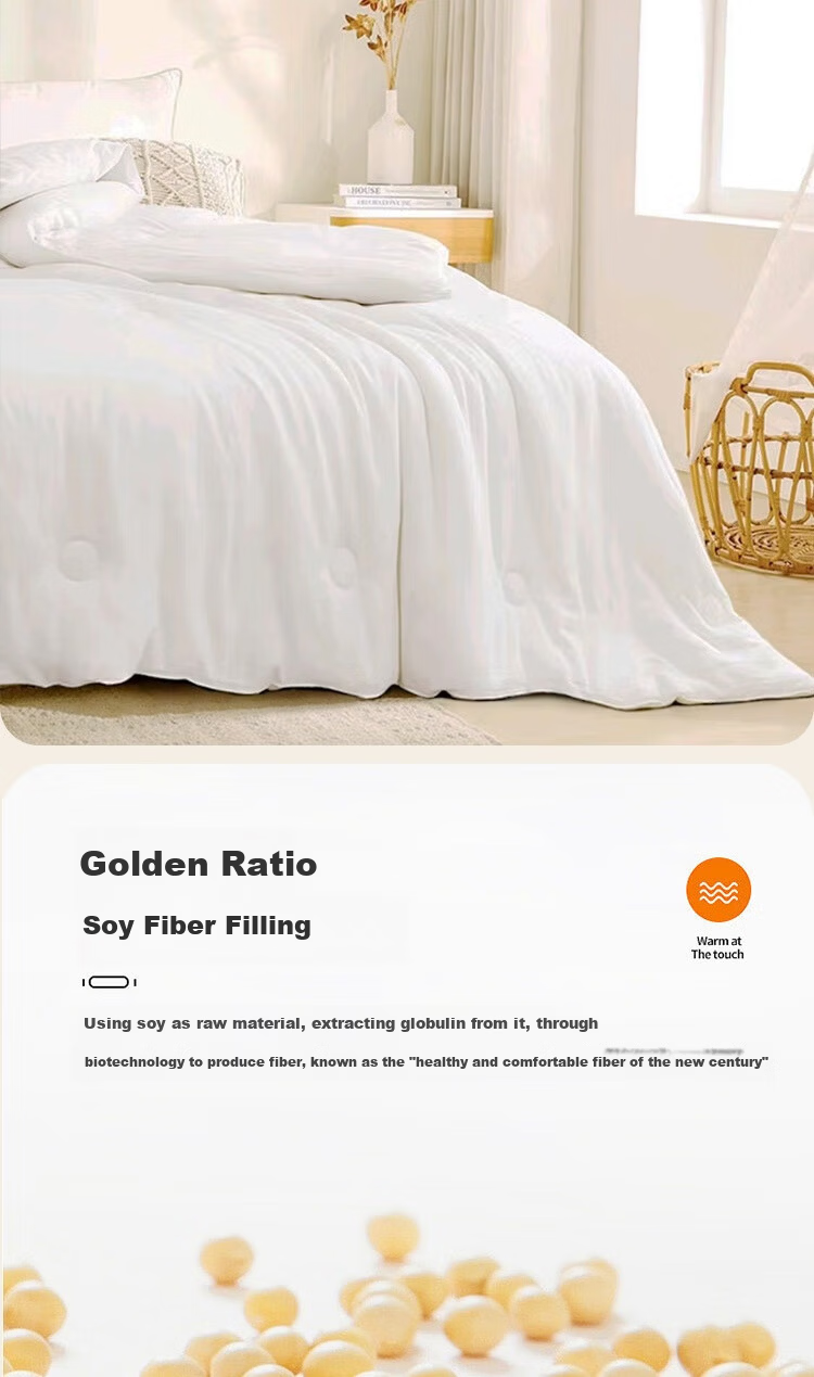 Ranpai Fiber Quilt, White Hotel Comforter, Class A Antibacterial Seven-Hole Spring And Autumn Duvet, Double Size Approximately 4 Jin (2kg), 200*230cm 4