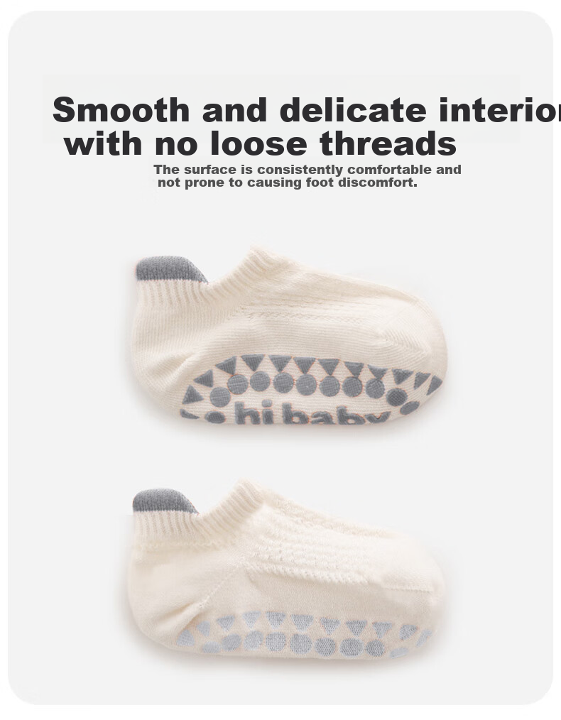 Aibao Baby Floor Socks Autumn Winter Fleece Thickened Baby Mid-calf Cooling Insulation Non-slip Walking Socks 3 Pairs Bear L Size T266 18