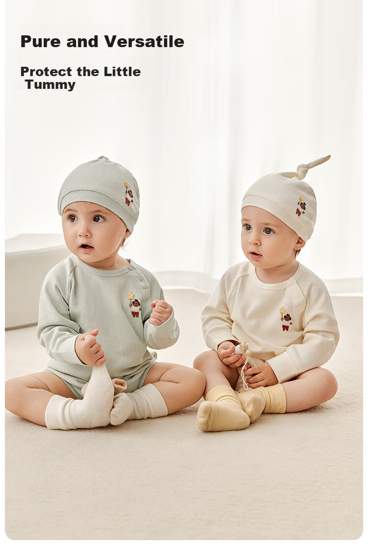 Weishi Muni Baby Romper Spring and Autumn Long Sleeve Infant One-piece Bodysuit Triangle Jumpsuit 2