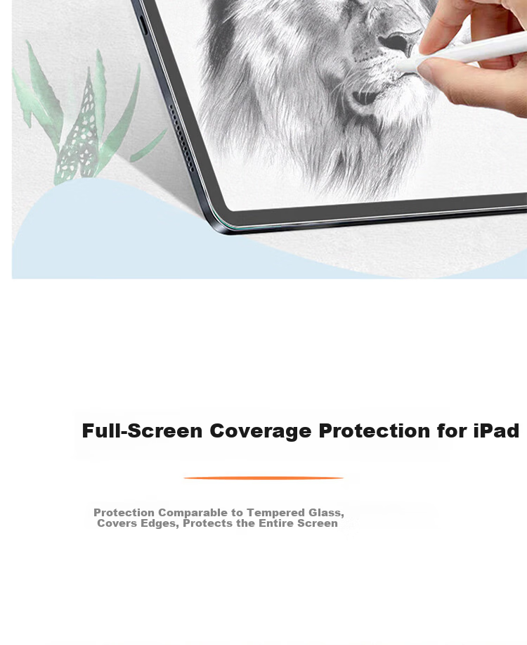 ESCASE Matte Paper-Like Screen Protector for iPad Pro 11 2024 M4 Chip Tablet, Compatible with Handwriting and Drawing 6