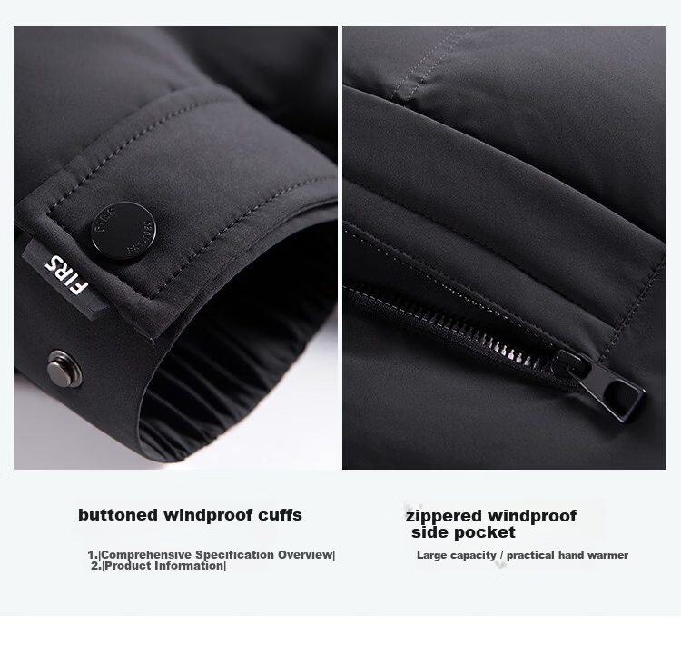 Shanshan Long Goose Down Winter Men's Down Jacket Double Warmth Three-Proof Hooded Windproof Temperature Lock Long Thickened 10