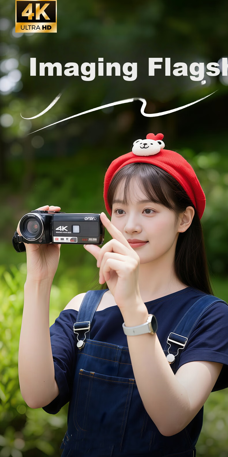 ORDRO Z36 4K HD Handheld DV Digital Video Camera 64MP Portable Vlog Short Video Home Travel Professional Anti-Shake Camcorder with Infrared Night Vision 6