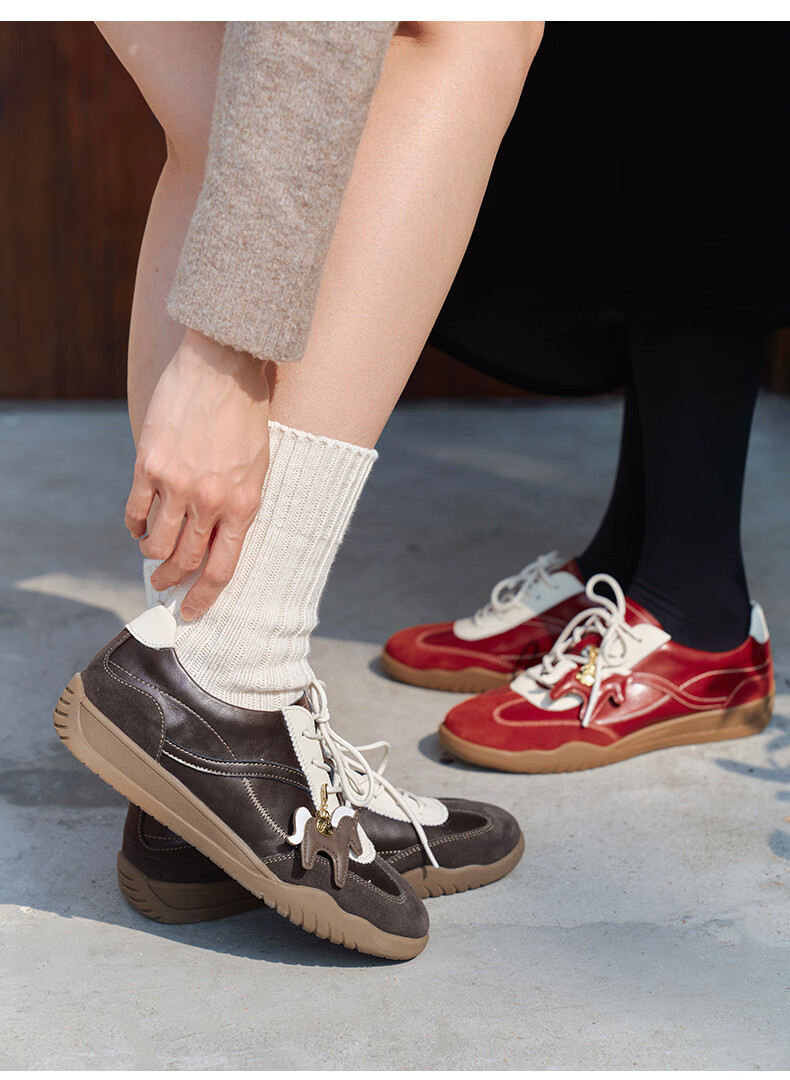 Senda Guo Yuxin Same Style Little Pony Training Shoes Women 2026 Spring New Ma Shang You Qian Agan Sneakers 4NRD5 Brown Size 35 15