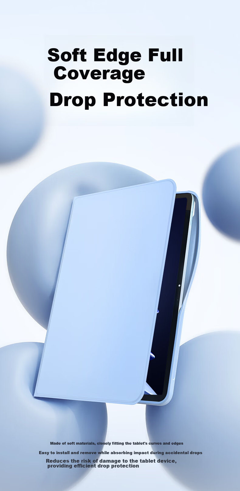 Pisen Huawei MatePad 11.5/11.5s Case 26/25/24 Models 360° Rotatable Horizontal and Vertical Lightweight Soft Blue Cover 3