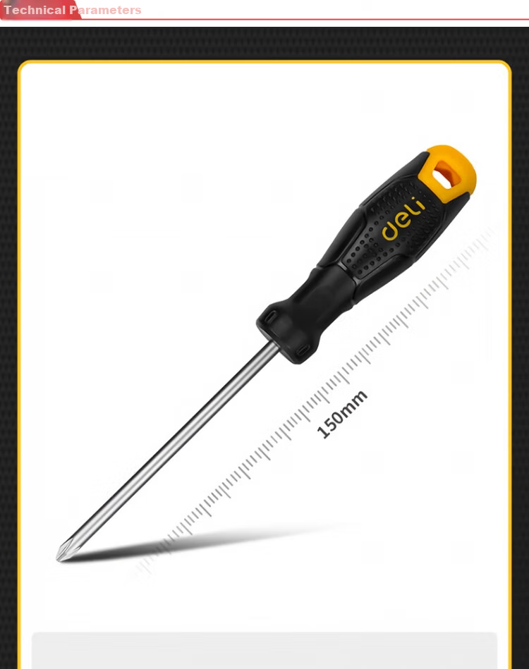 Deli Tool Plastic Handle Phillips Screwdriver PH1x150mm DL625150 (New and Old Versions Shipped Randomly) 1