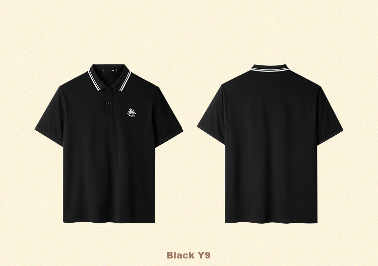 HLA Hailan Home Men's Polo Shirt 2026 New Year Dunhuang Series Cool Moisture-Wicking Embroidered Short Sleeve Summer Shirt 10
