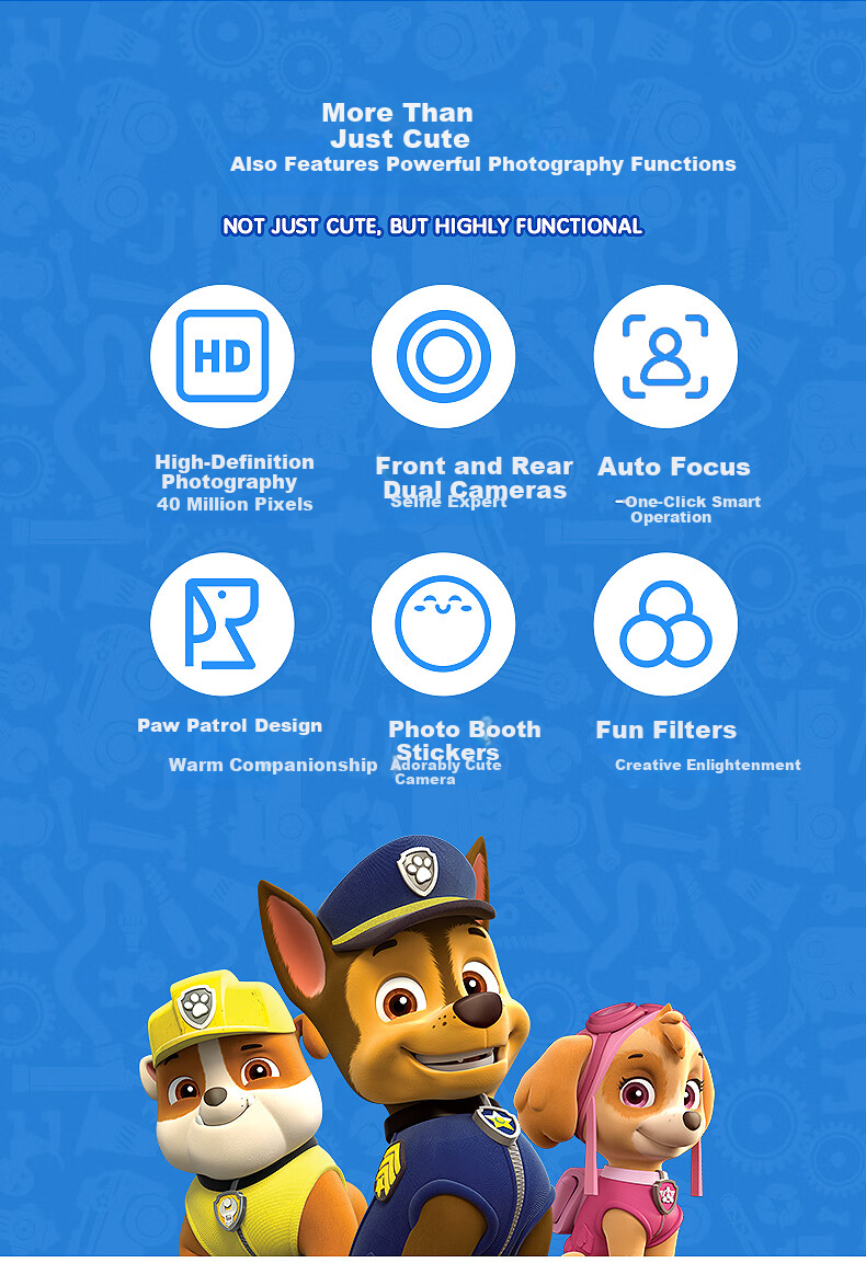 KIDDYCOLOR Paw Patrol Kids Digital Camera Photo Video Recorder Birthday Gift for Boys and Girls Ages 3-10 3