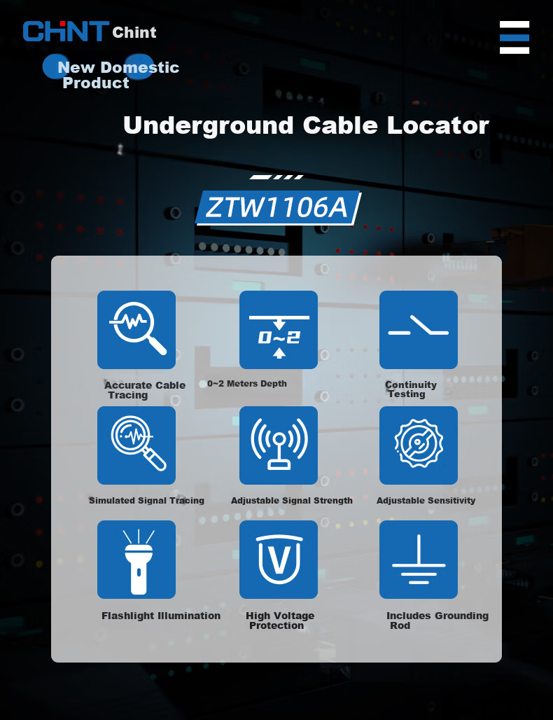 CHNT Cable Locator Electrician Network Cable Tester Wall Detector Underground Metal Detector Standard Kit 5