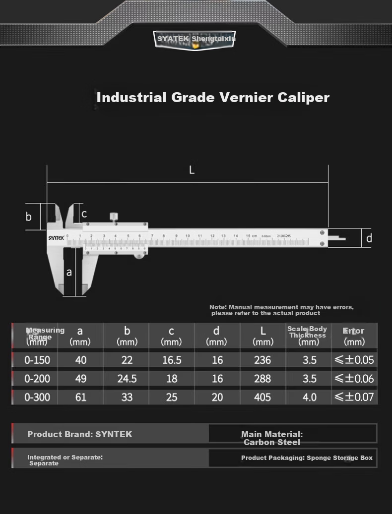 SYNTEK Mini Vernier Caliper High Precision Small Depth Gauge Household Industrial Small Size Oil Mark Caliper 100mm 9
