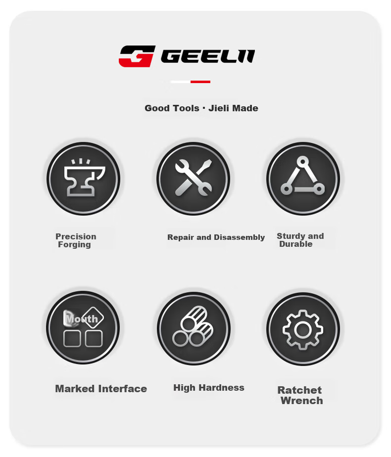 GeeLii 37-Piece Socket Wrench Set Chrome Vanadium Steel Auto Repair Toolbox Ratchet Car Mechanic Tool Kit 81028 2