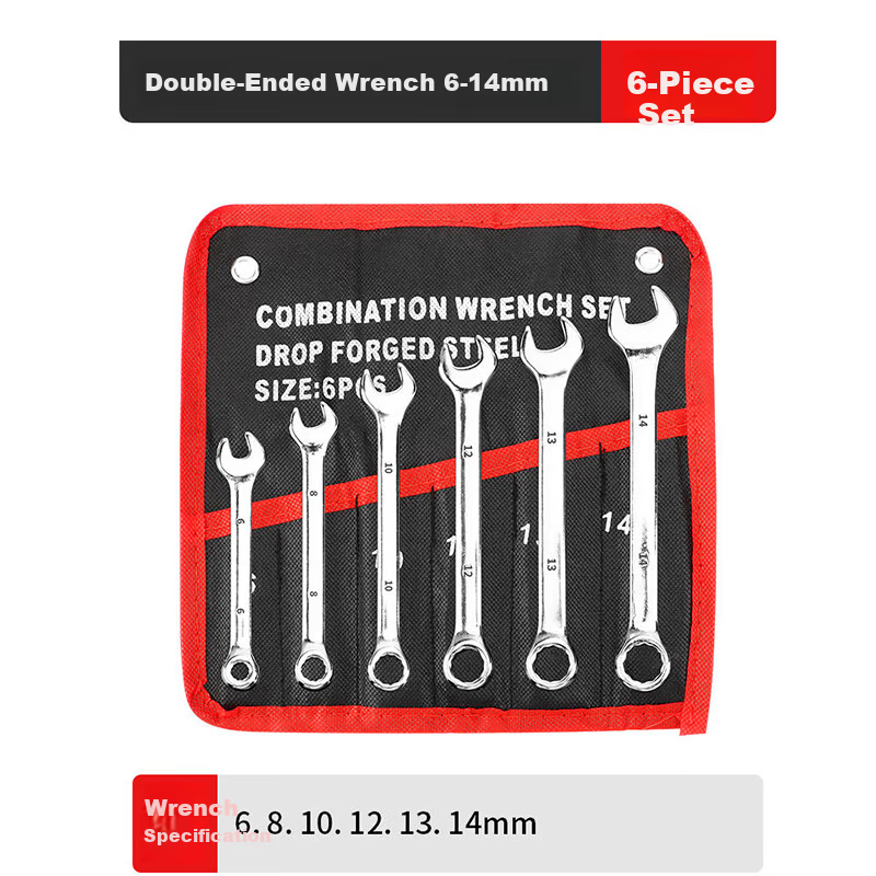 Fengshang Wrench Set Tool Open-End Combination Repair 6-Piece Set 6mm-14mm Quick-Release Wrench Car Repair