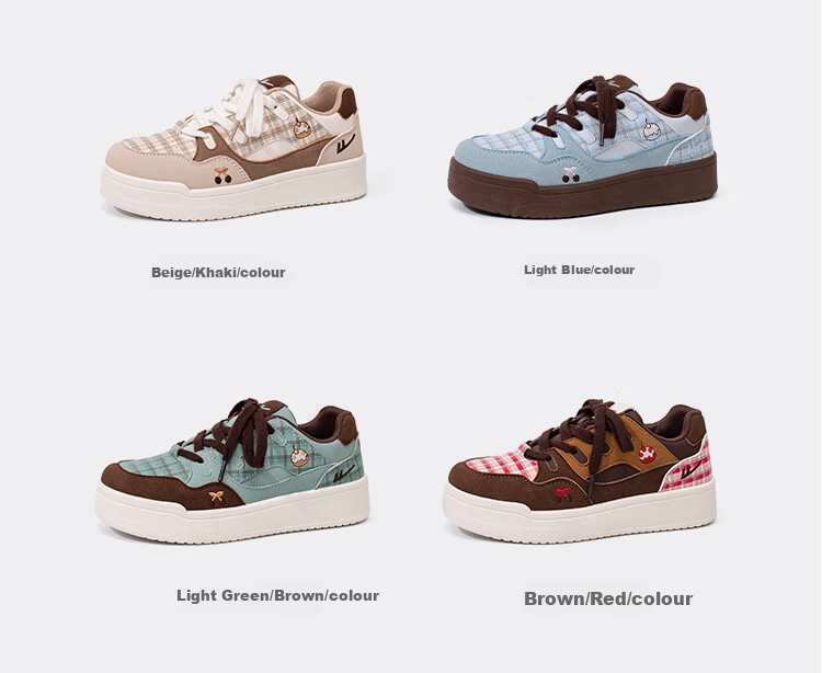 Warrior Women's Thick Sole Creative Casual Sneakers 2026 Spring Autumn New Student Sports Shoes Light Blue Size 38 2