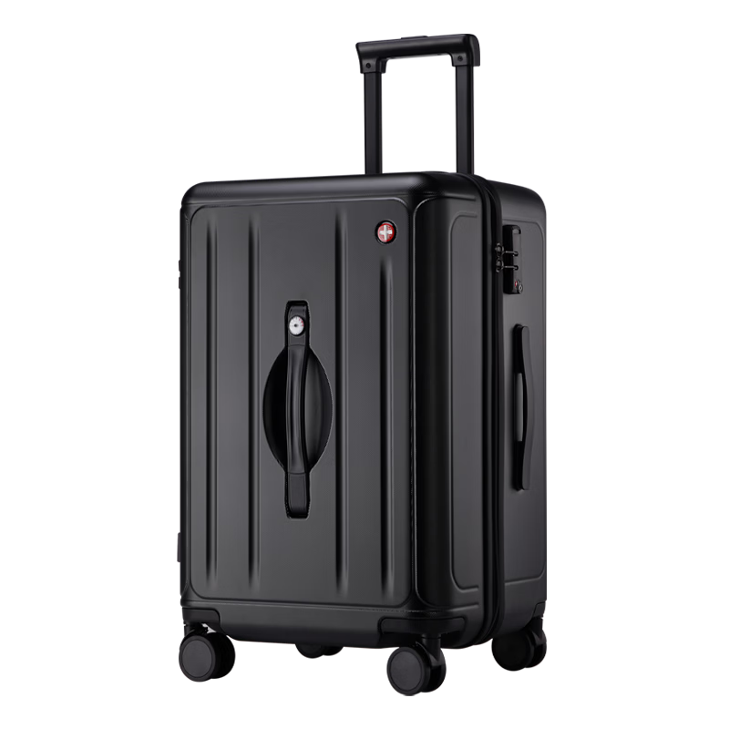 CROSSGEAR Swiss Luggage 28-Inch Carry-On Suitcase Large Capacity Travel Case for Men And Women with Seat, Password Lock And Wheels