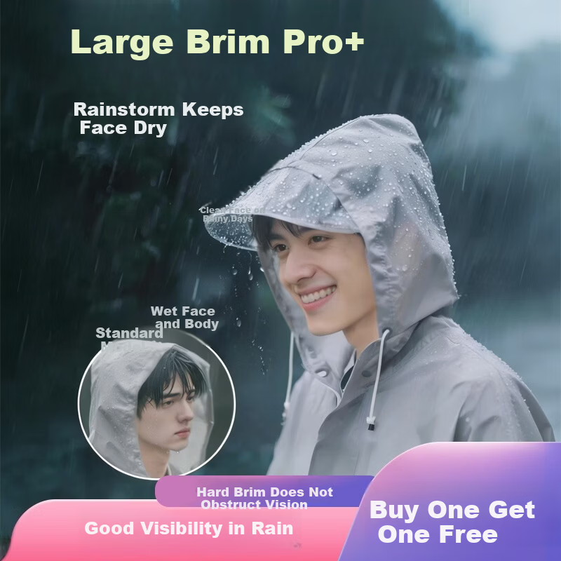 Silayi Disposable Raincoat Thickened Anti-Storm Outdoor Mountaineering Hiking Portable Raincoat with Hood Brim