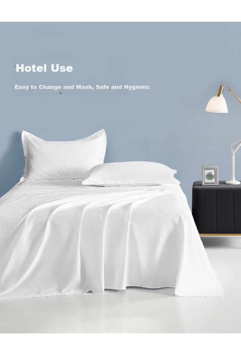 CROWN A-Class Brushed Cotton Single Bed Sheet Hotel Anti-Dirt Bed Cover Student Dormitory Single Bed Headboard Cover 2.3x2.45m 9